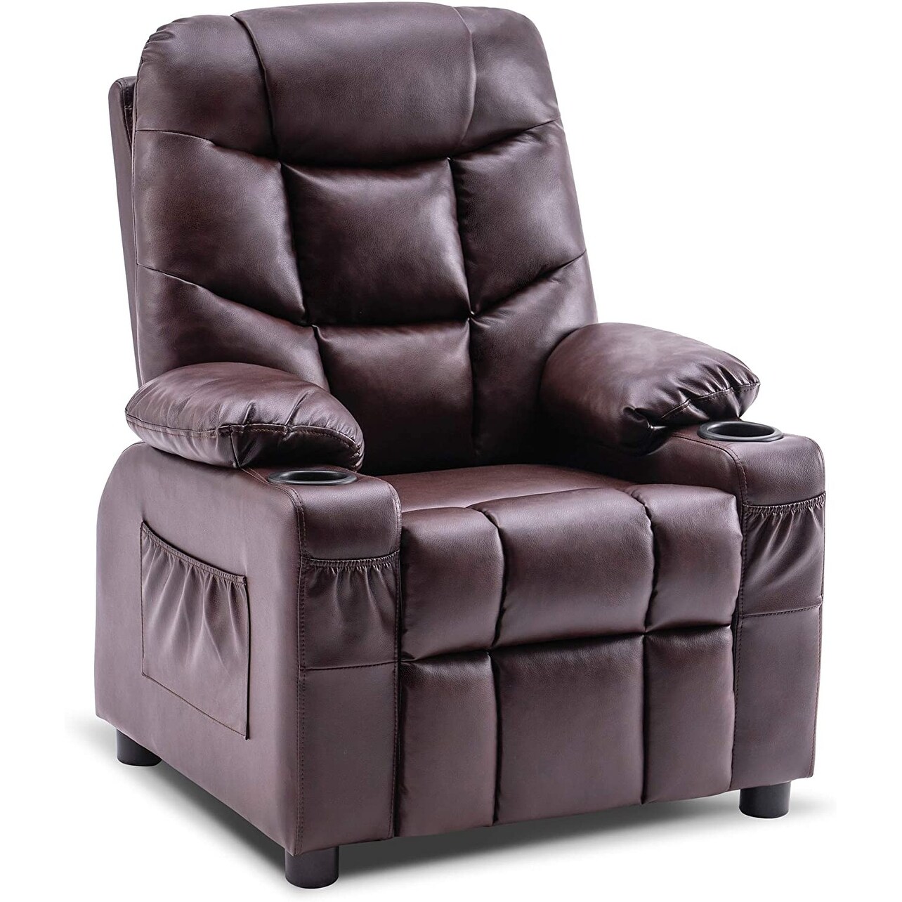 Mcombo Big Kids Recliner Chair with Cup Holders for Boys and Girls Room 2 Side Pockets 3 Age Group Faux Leather 7366 Bed Bath Beyond 34431253
